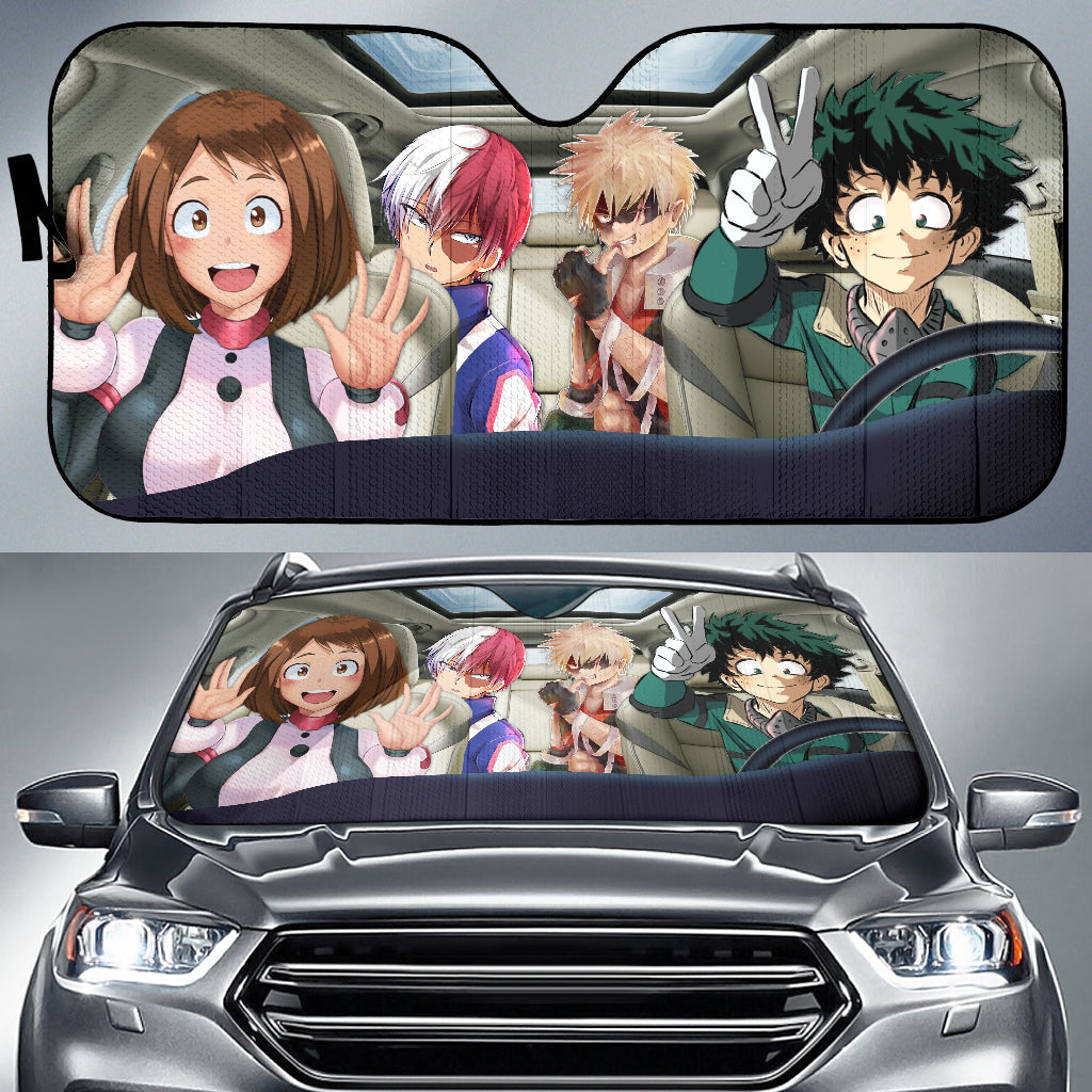 My Hero Academia Izuku Uraraka Bakugou Todoroki Car Auto Sunshades Nearkii