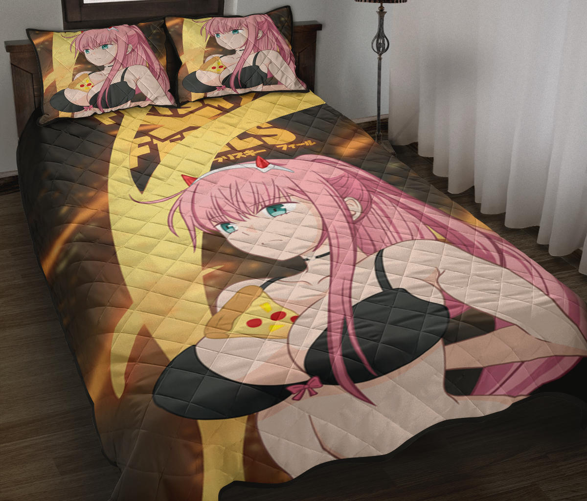 Zero Two Anime Girl Quilt Bed Sets Nearkii