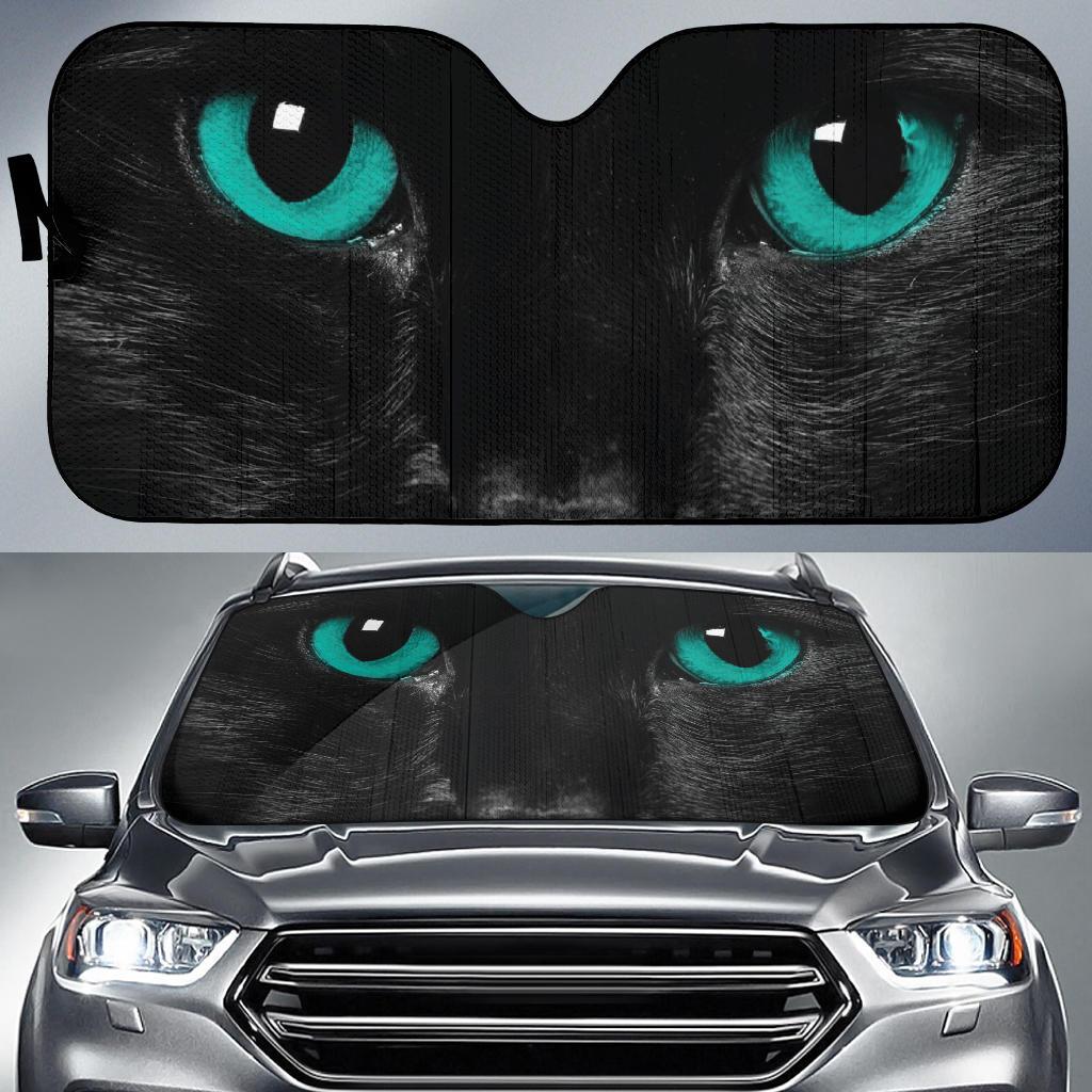 Green Cat Eyes Car Sun Shades Windshield Accessories Decor Gift Nearkii