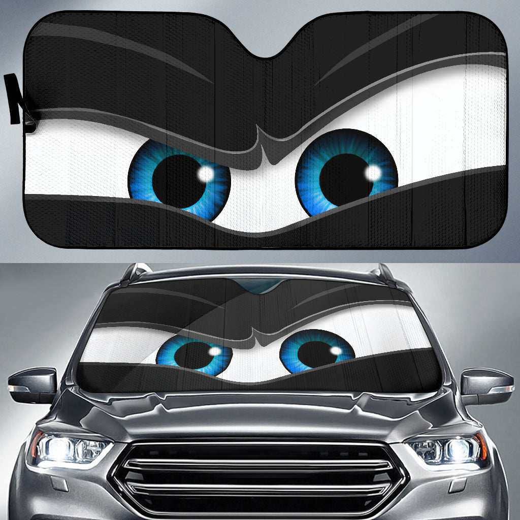 Black Angry Eyes Car Auto Sun Shades Nearkii