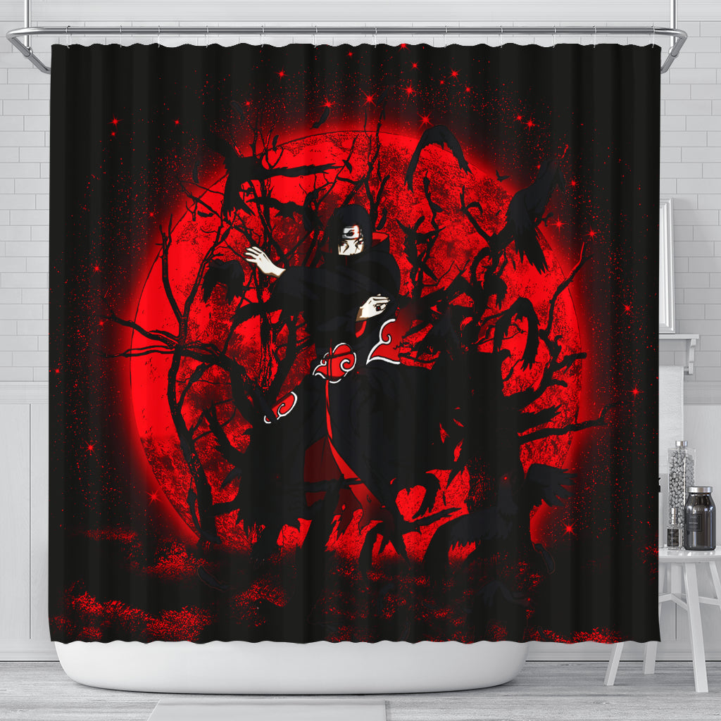 Itachi Moon Reg Anime Shower Curtain Nearkii