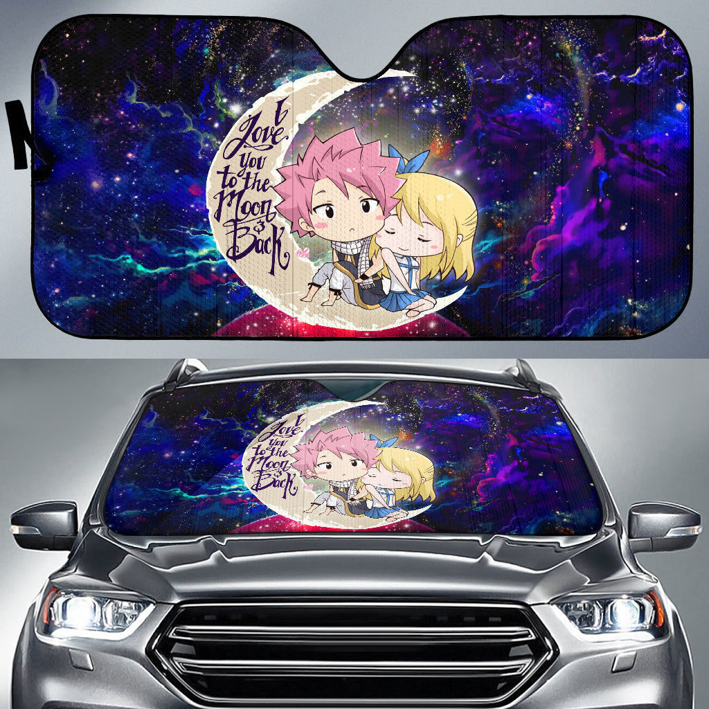 Natsu Fairy Tail Anime Love You To The Moon Galaxy Car Auto Sunshades Nearkii