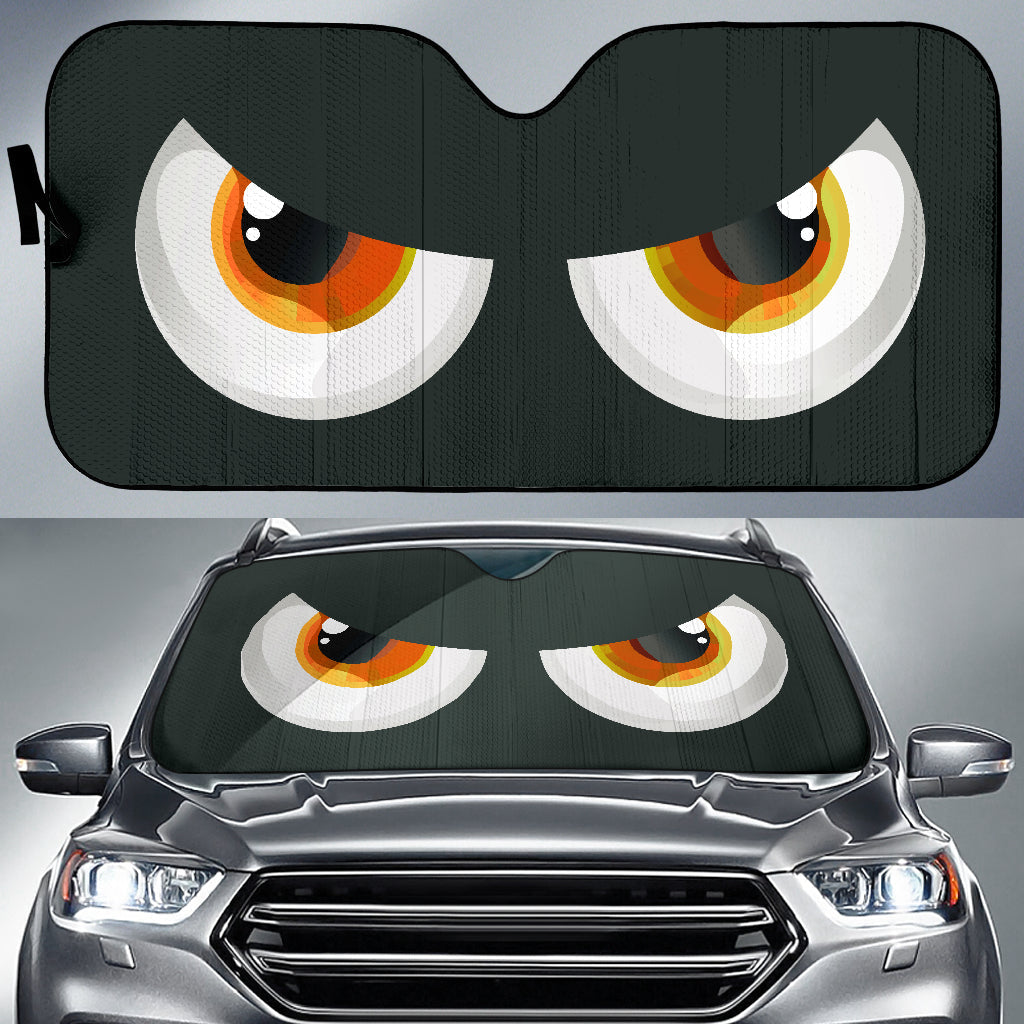 Cartoon Funny Eyes Yellow Car Auto Sun Shades Windshield Accessories Decor Gift Nearkii