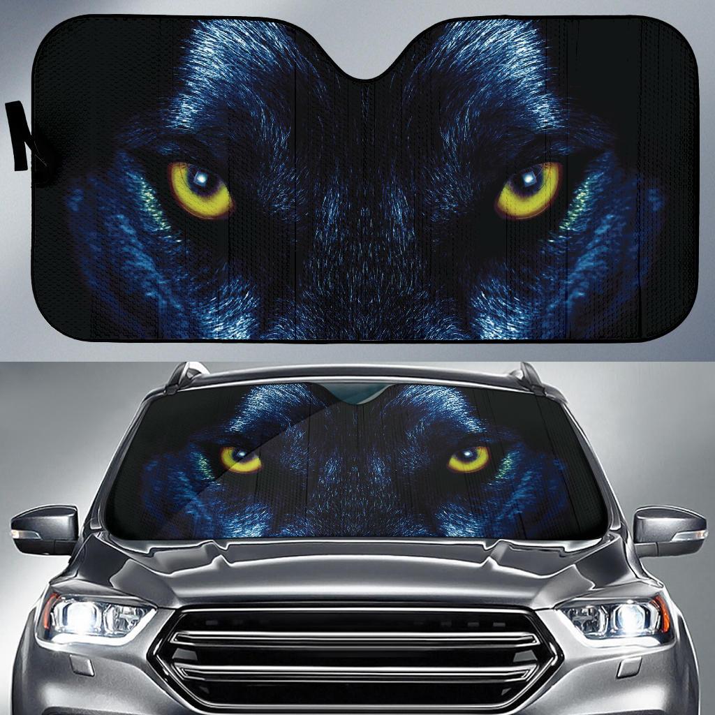 Blue Wolf Eyes Car Sun Shades Windshield Accessories Decor Gift Nearkii