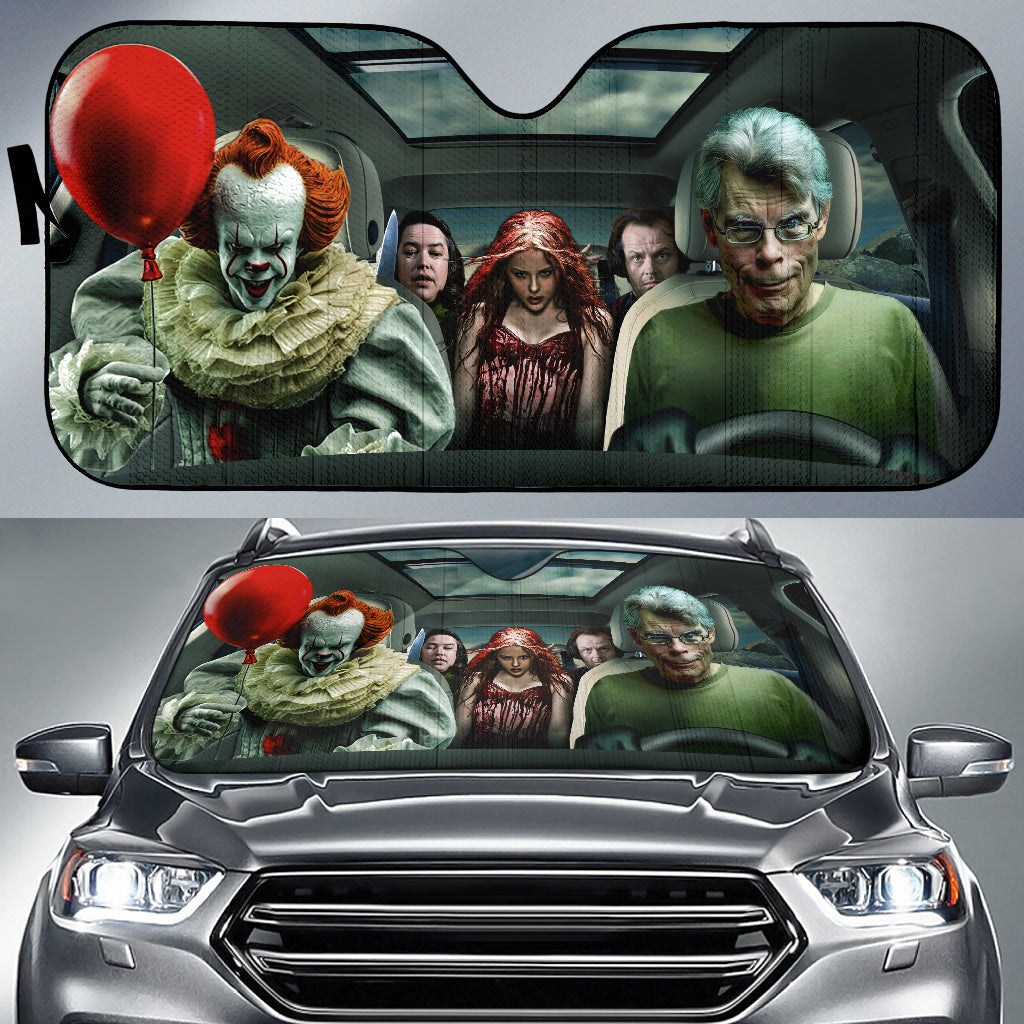 Horror Pennywise And Friends Halloween Car Auto Sunshades Nearkii