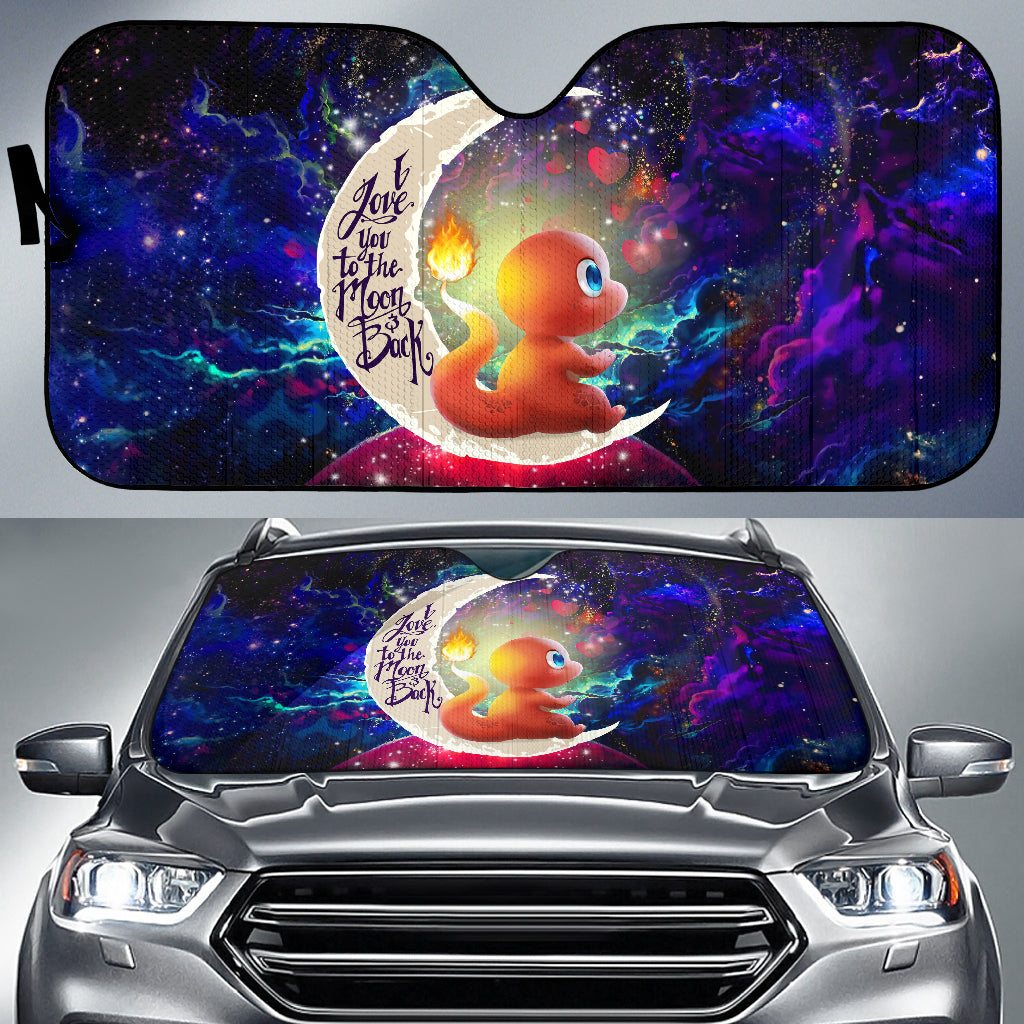 Cute Charmander Pokemon Love You To The Moon Galaxy Car Auto Sunshades Nearkii