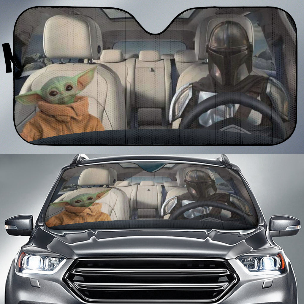 Funny Baby Yoda And Mandalorian Car Auto Sun Shades Windshield Accessories Decor Gift Nearkii