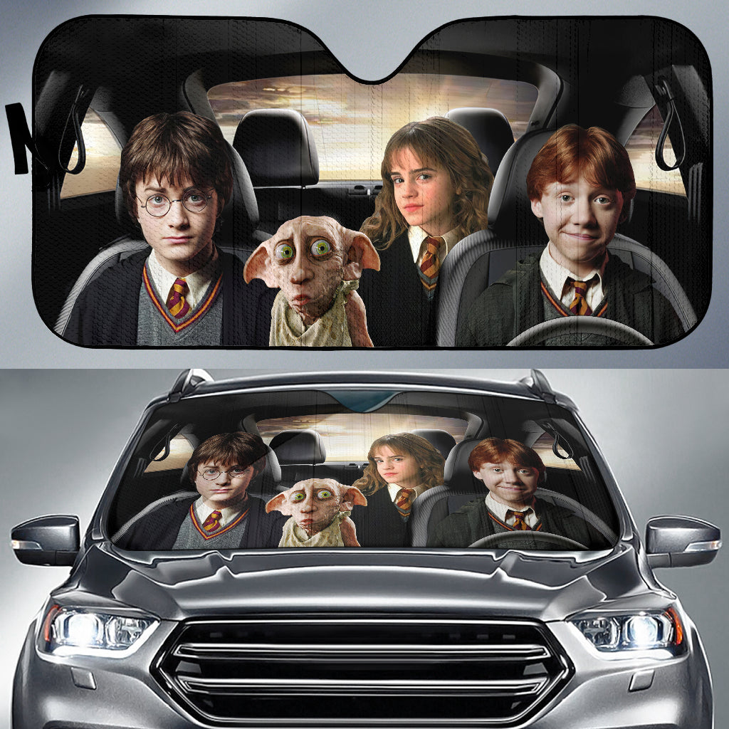 Harry Potter Friends Driving Car Auto Sun Shades Windshield Nearkii