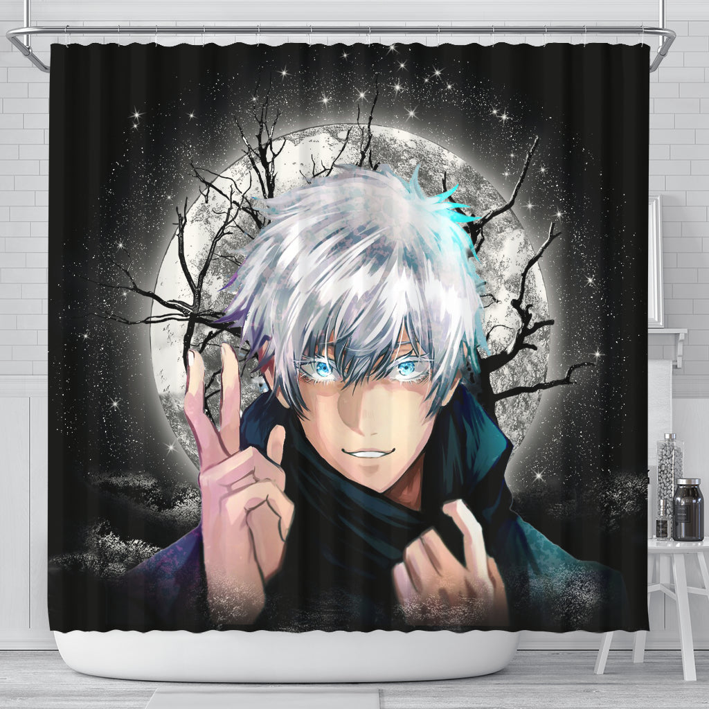 Gojo Anime Moonlight Shower Curtain Nearkii