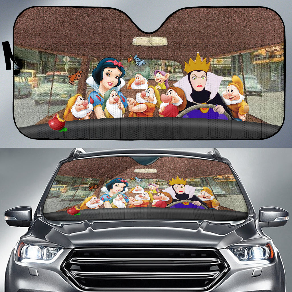 Funny Snow White Driving Car Auto Sunshades Nearkii