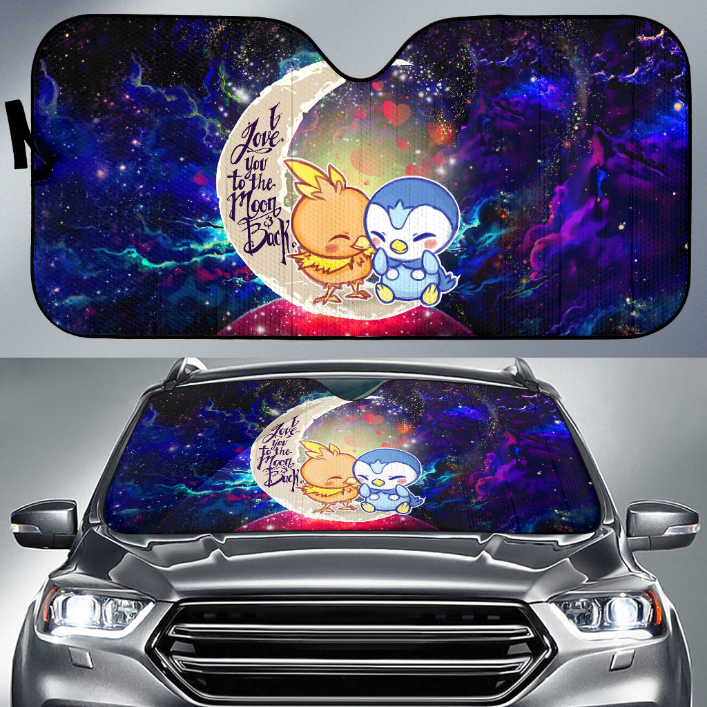 Pokemon Torchic Piplup Love You To The Moon Galaxy Car Auto Sunshades Nearkii