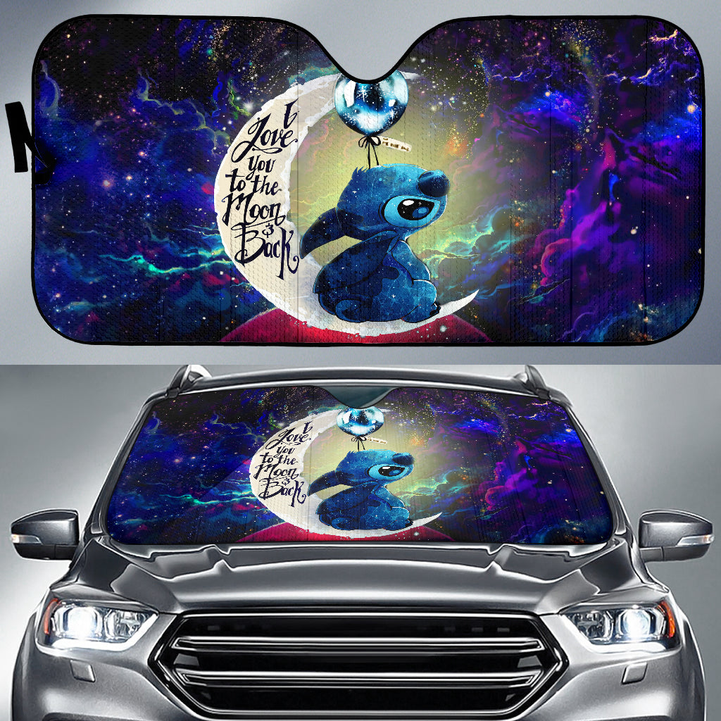 Stitch Love You To The Moon Galaxy Car Auto Sunshades Nearkii