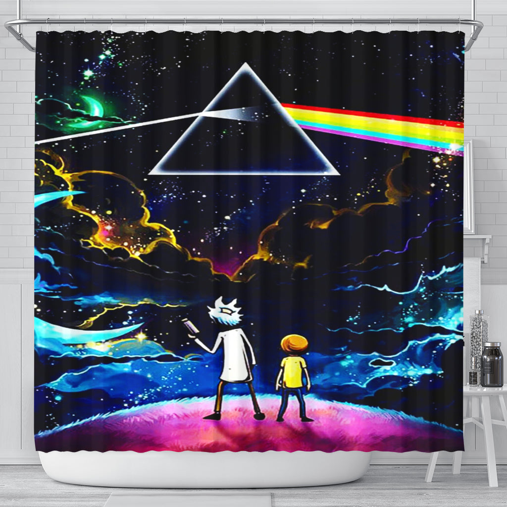 Rick And Morty Galaxy Shower Curtain Nearkii