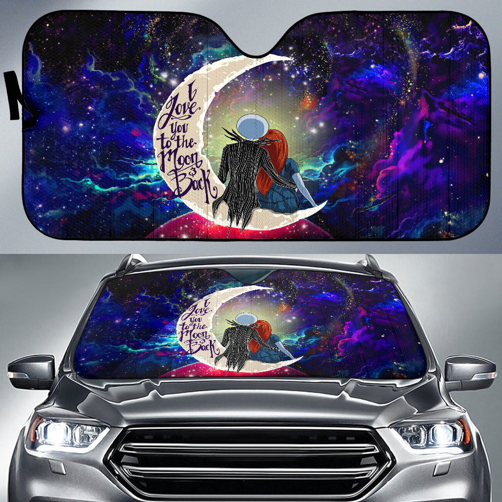 Jack And Sally Nightmare Before Christmas Love You To The Moon Galaxy Car Auto Sunshades Nearkii