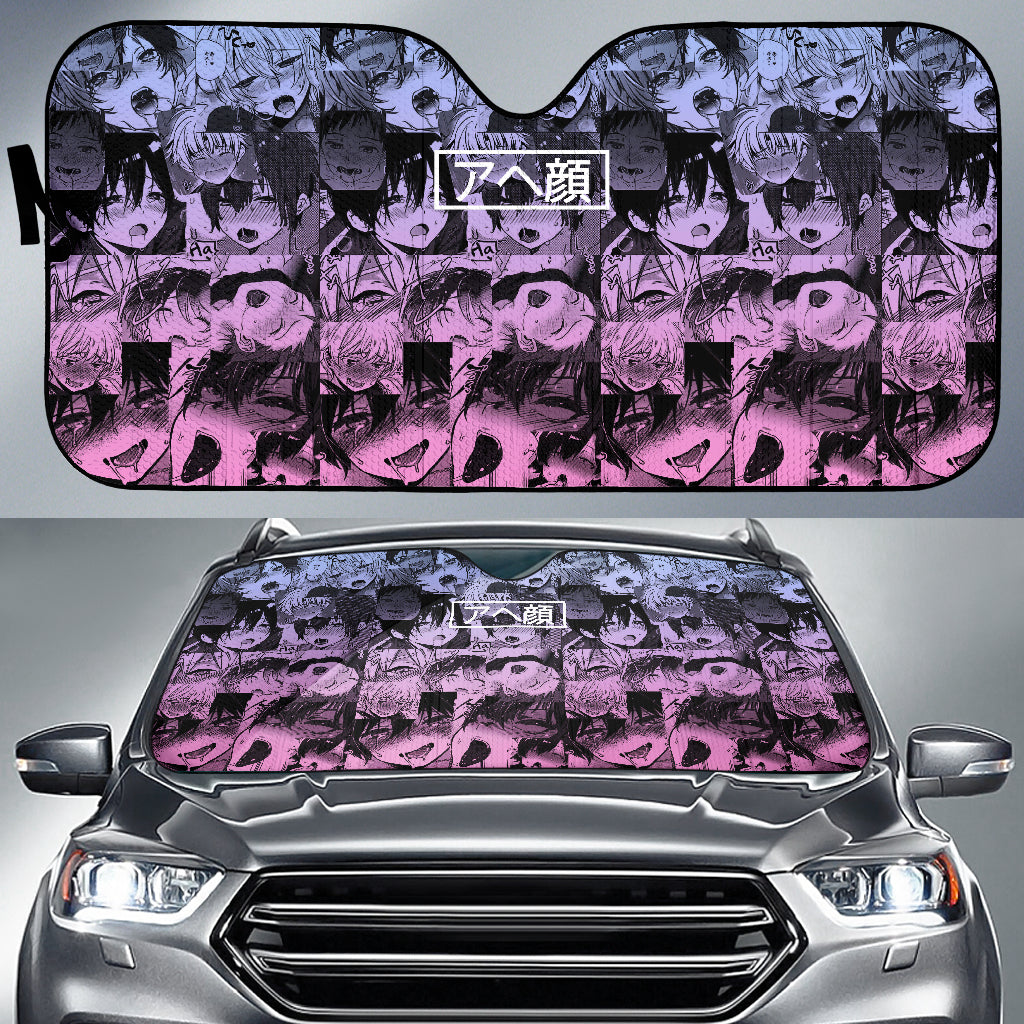 Custom Anime Ahegao Girls Car Auto Sunshades Nearkii