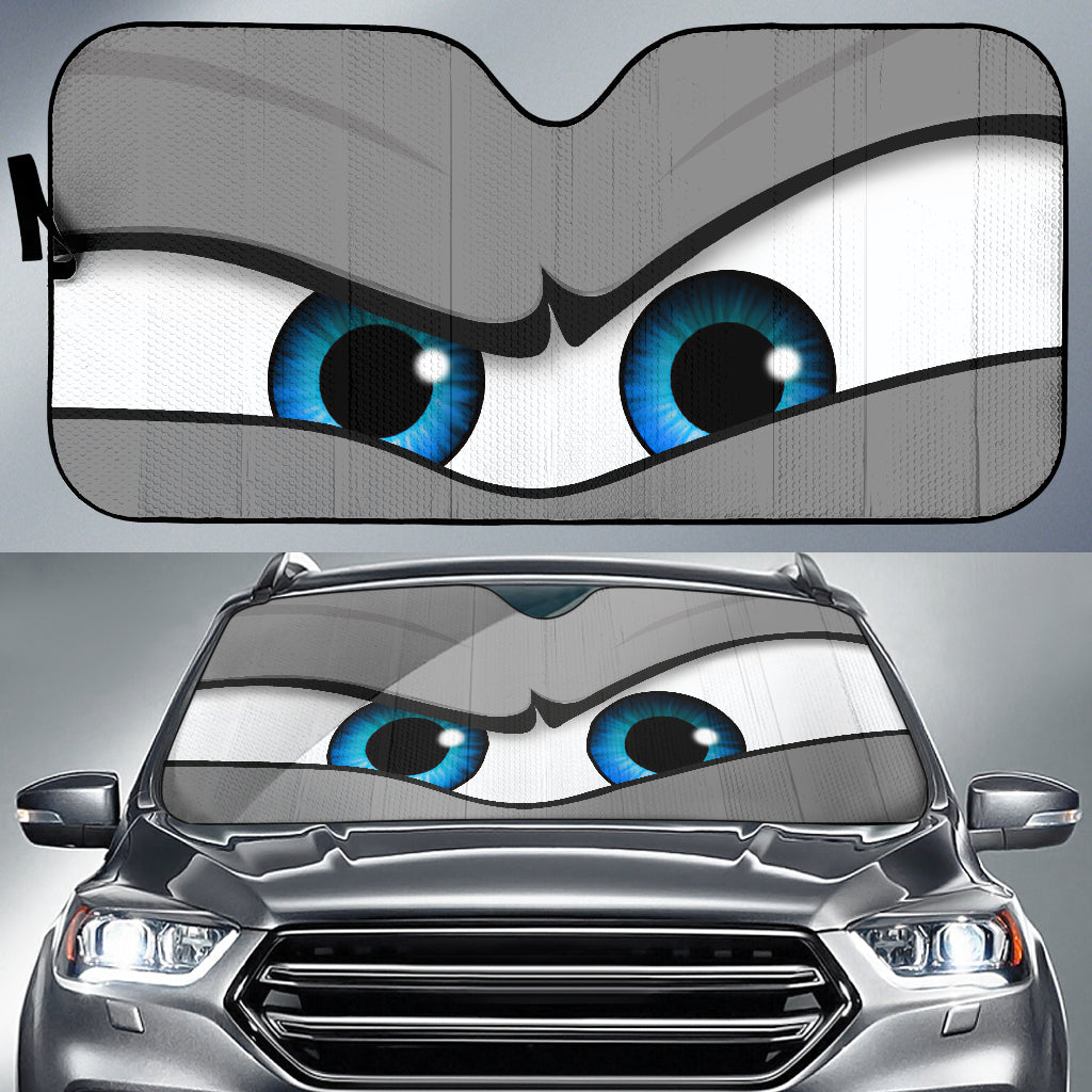 Grey Angry Eyes Car Auto Sun Shades Nearkii