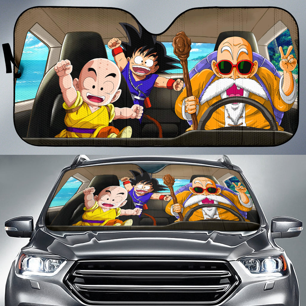 Dragon Ball Kame Senin Krillin And Goku Car Auto Sunshades Nearkii