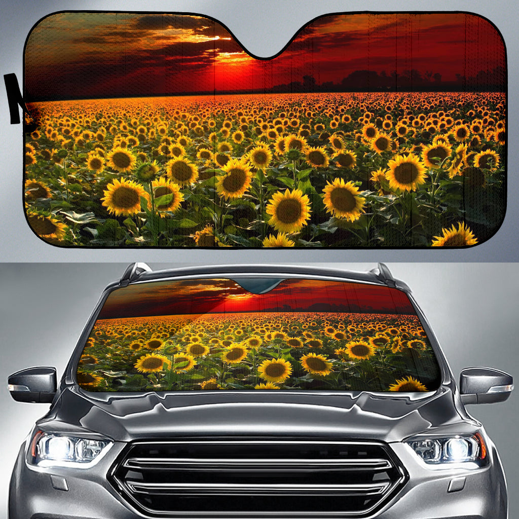 Sunflower Art Car Auto Sun Shades Windshield Accessories Decor Gift Nearkii