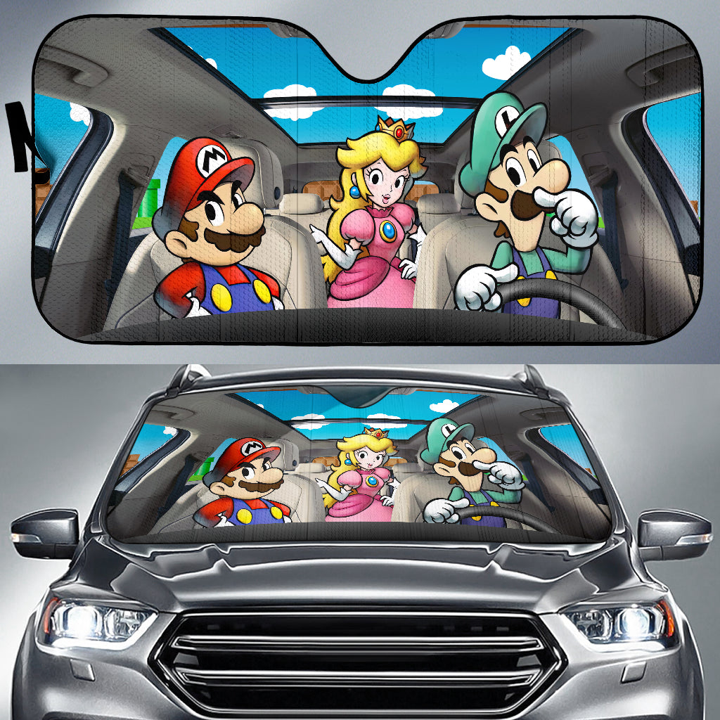 Mario Luigi And Peach Car Auto Sunshades Nearkii