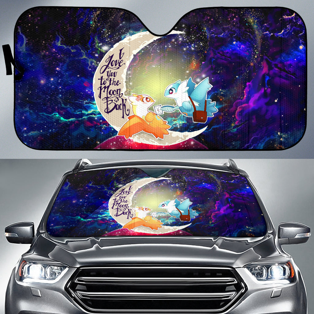 Pokemon Couple Latios Latias Love You To The Moon Galaxy Car Auto Sunshades Nearkii