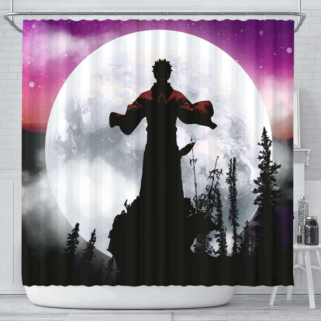 Jujutsu Kaisen Sukuna Moon Night Shower Curtain Nearkii