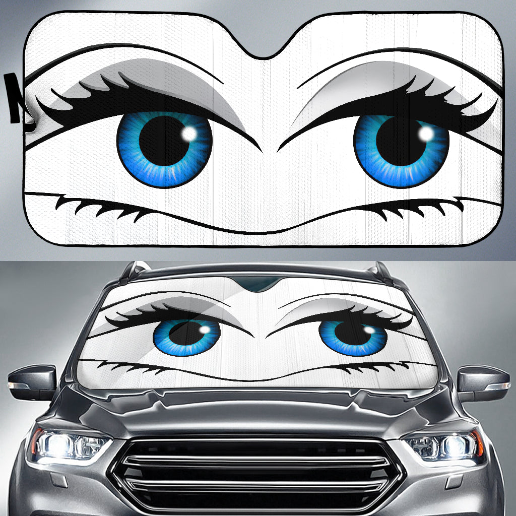 Funny Cute Anime Lady Cartoon Girly White Car Auto Sunshades Nearkii