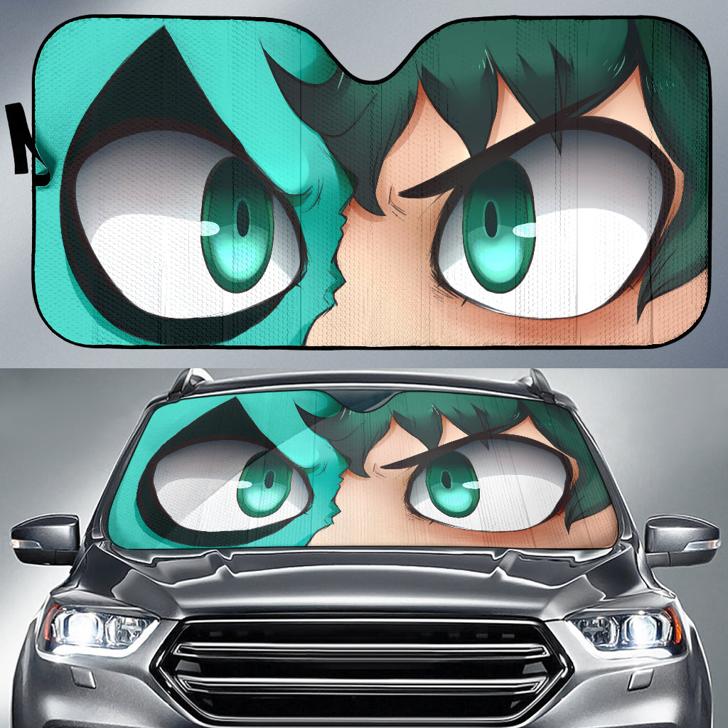 Deku Car Windshield Sun Shade Custom My Hero Academia Auto Sun Shades Nearkii