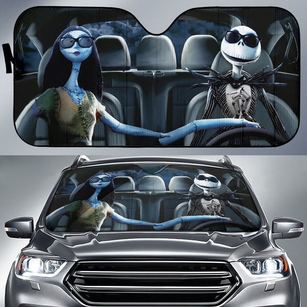 Nightmare Before Christmas Jack And Sally Car Auto Sunshades Nearkii