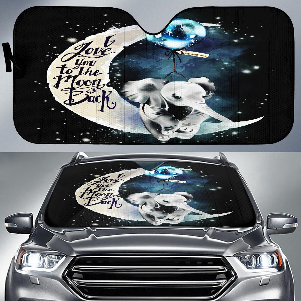 Elephant Moon And Back Car Sun Shades Nearkii