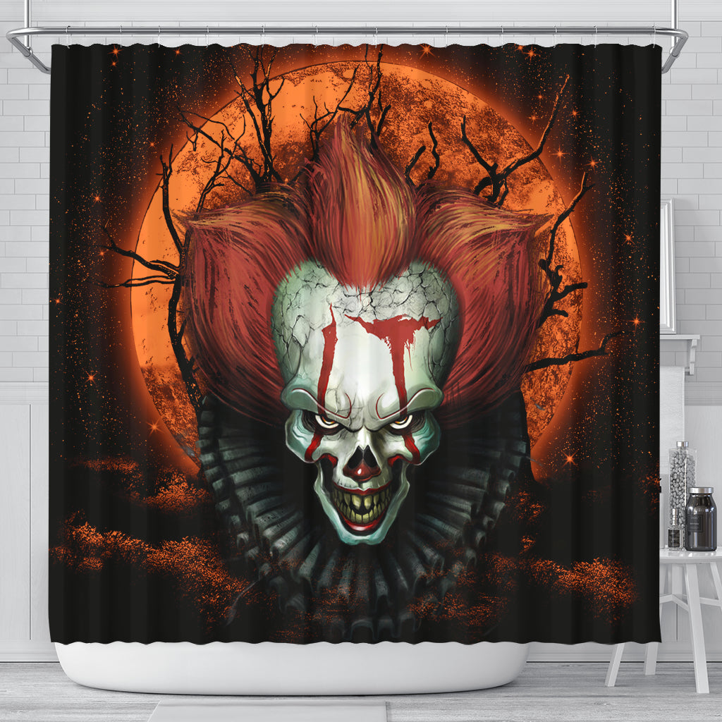 It Horror Movie Moonlight Shower Curtain Nearkii