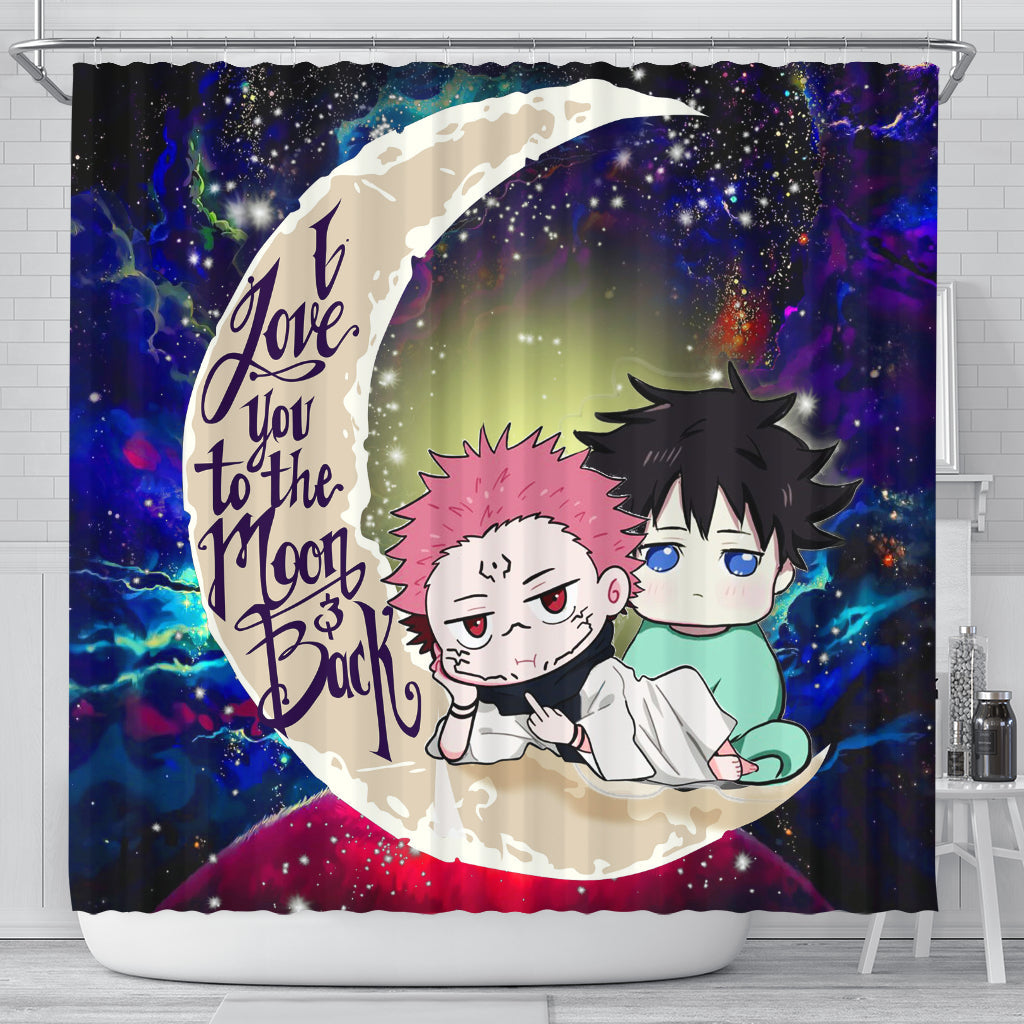 Jujutsu Kaisen Gojo Sukuna Love You To The Moon Galaxy Shower Curtain Nearkii