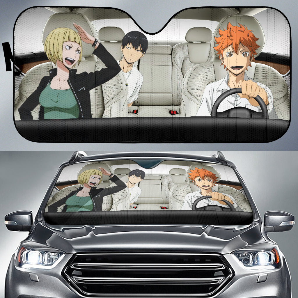 Saeko's Driving Haikyuu Car Auto Sunshades Nearkii