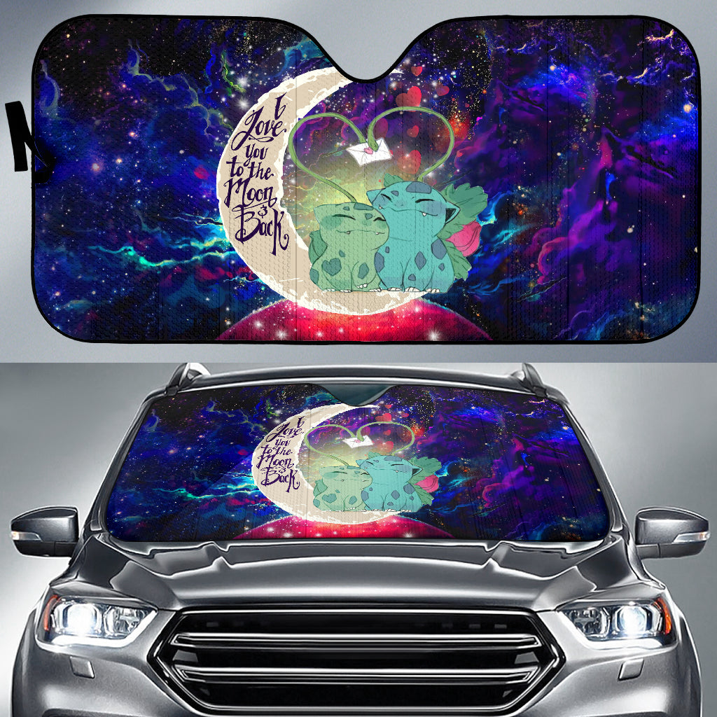 Bulbasaur Couple Pokemon Love You To The Moon Galaxy Car Auto Sunshades Nearkii