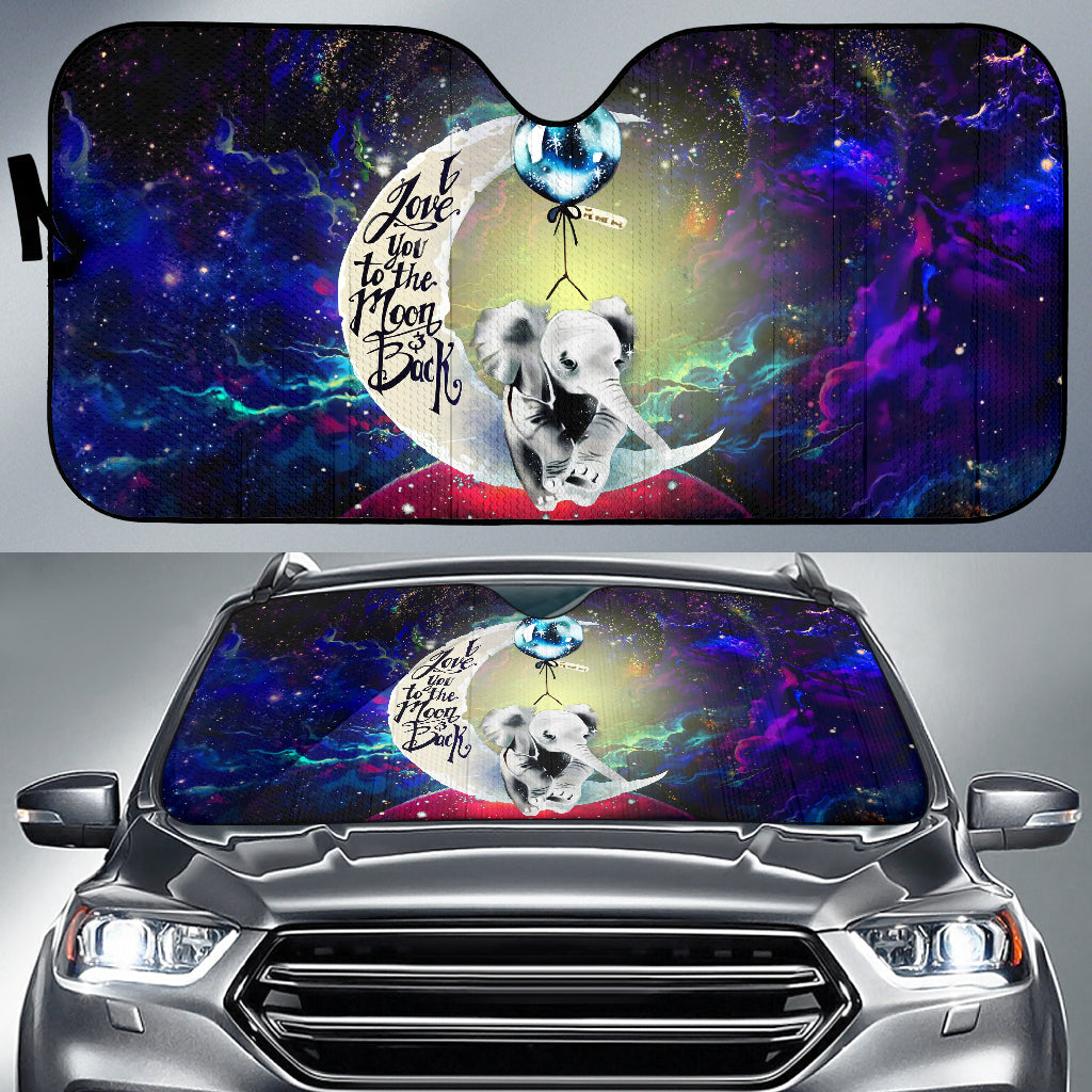 Elephant Love You To The Moon Galaxy Car Auto Sunshades Nearkii