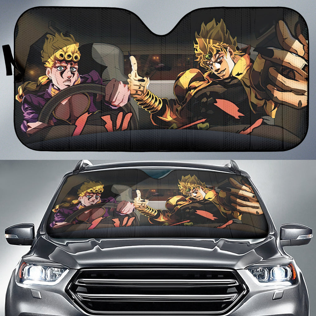 JoJo Dio And Giorno JoJo Bizarre Adventure Anime Car Auto Sunshades Nearkii