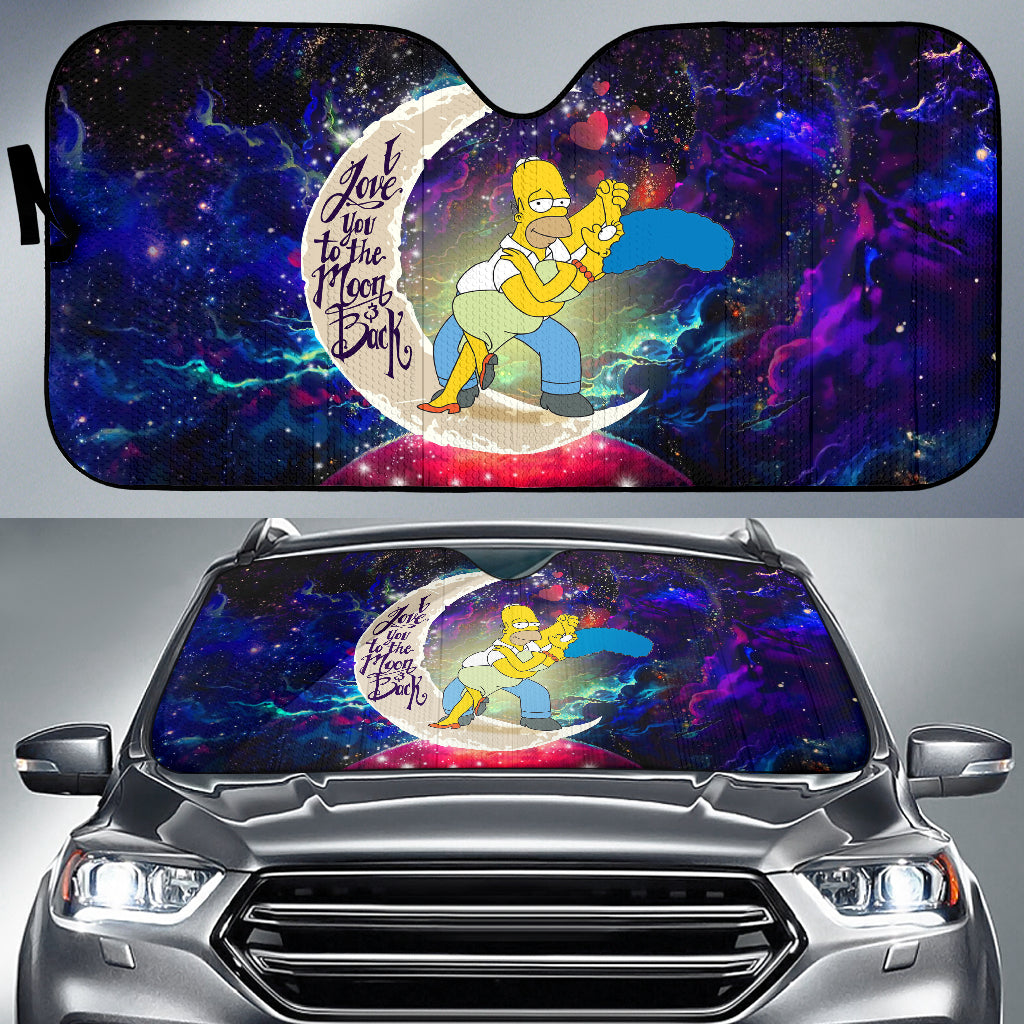 Simpsons Family Love You To The Moon Galaxy Car Auto Sunshades Nearkii