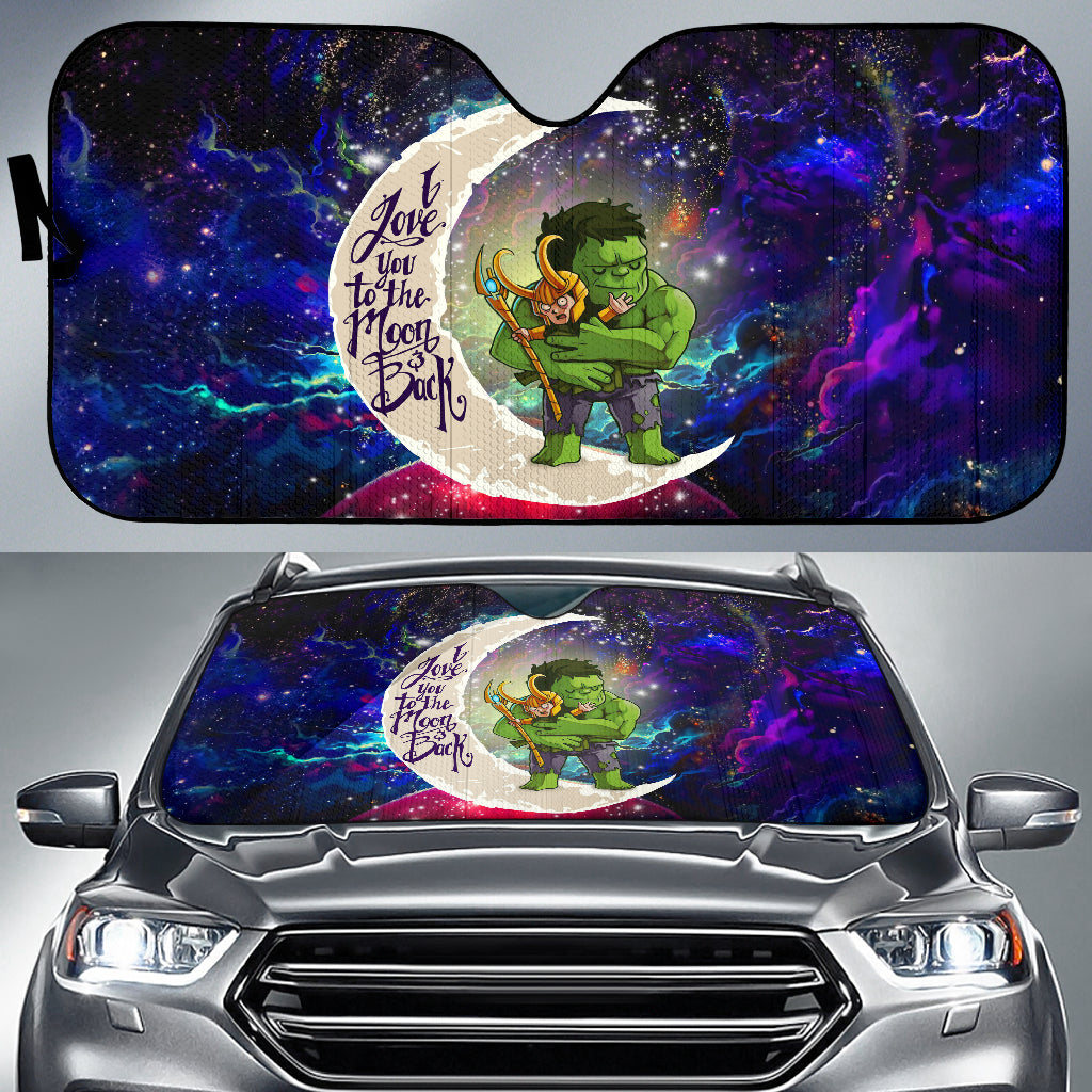 Hulk And Loki Love You To The Moon Galaxy Car Auto Sunshades Nearkii