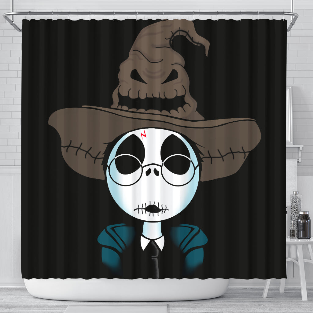 Jack Skellington Harry Potter Shower Curtain Nearkii