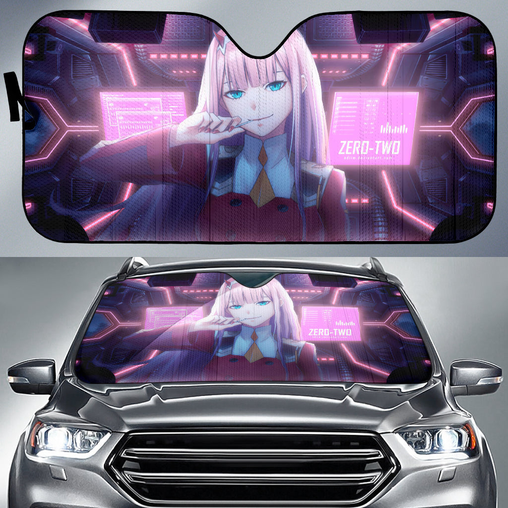 Darling In The Franxx Zero Two Art Car Auto Sunshades Nearkii