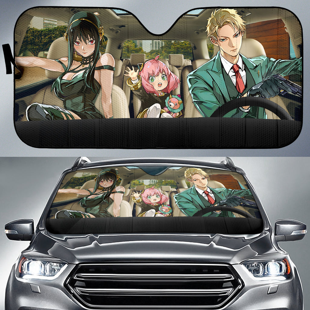 Spy X Family Loid Yor And Anya Hot Anime Car Auto Sunshades Nearkii