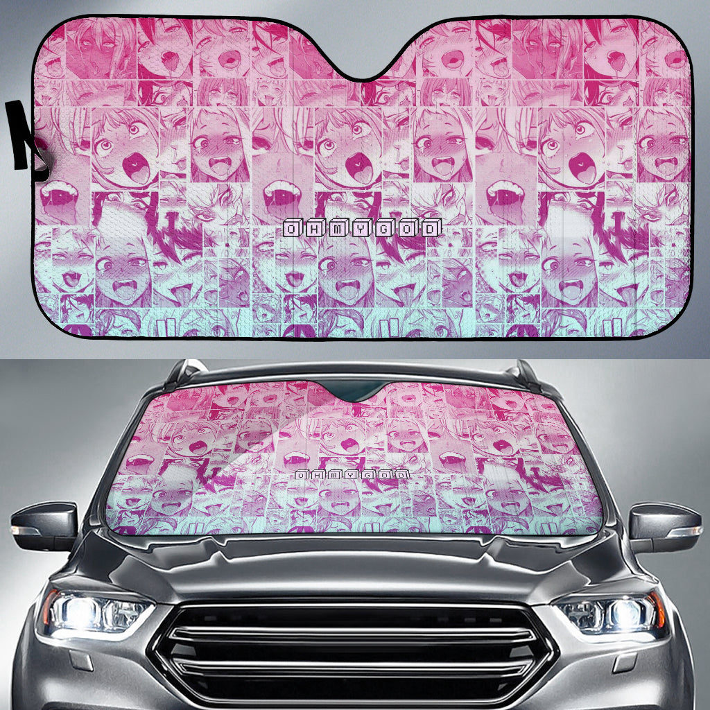 Ahegao Girls Car Auto Sunshades Nearkii