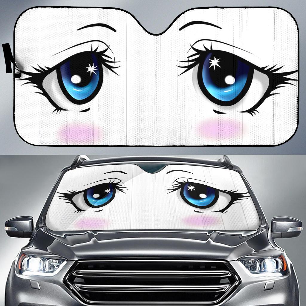 Anime Eyes Car Sun Shades Windshield Accessories Decor Gift Nearkii