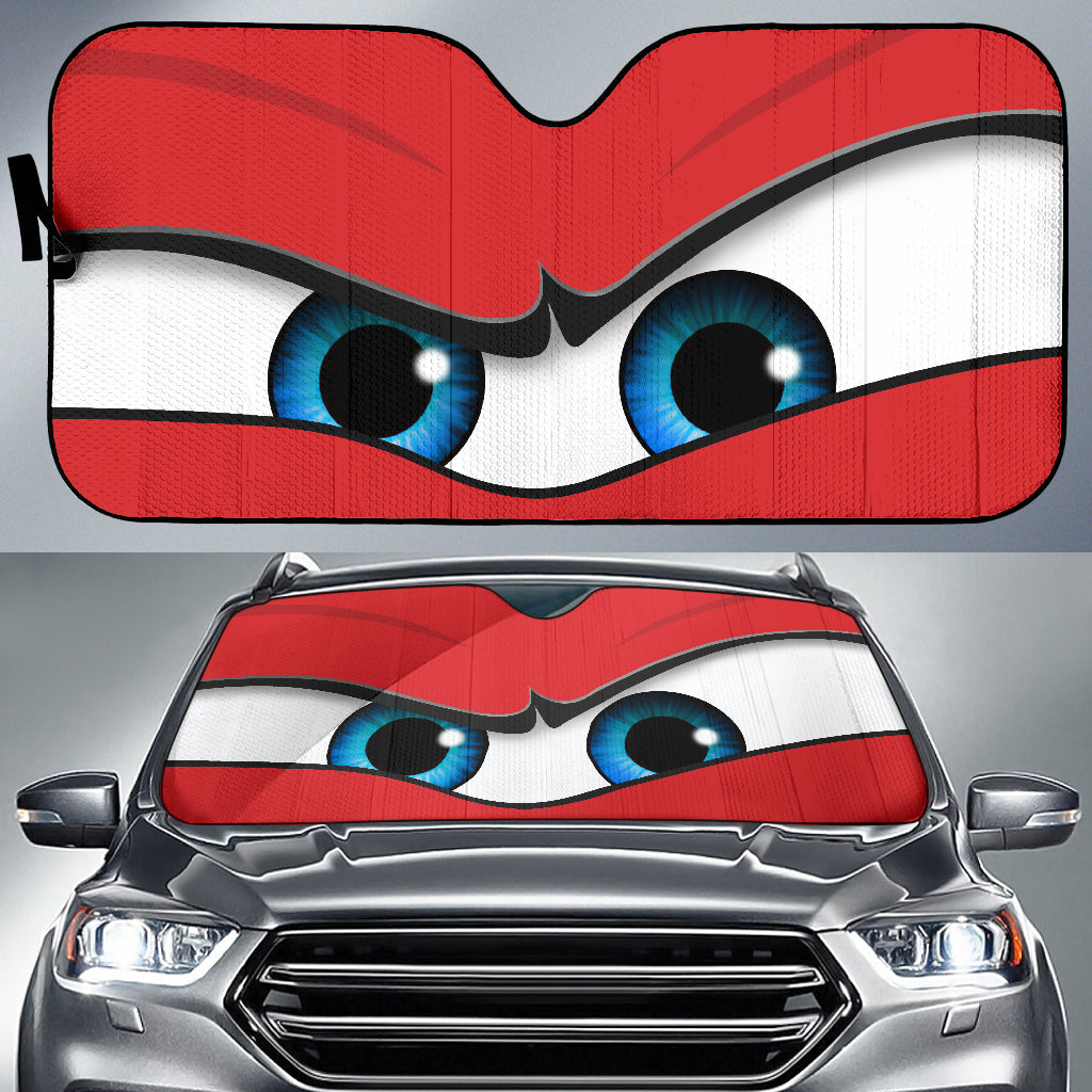 Red Angry Eyes Car Auto Sun Shades Nearkii