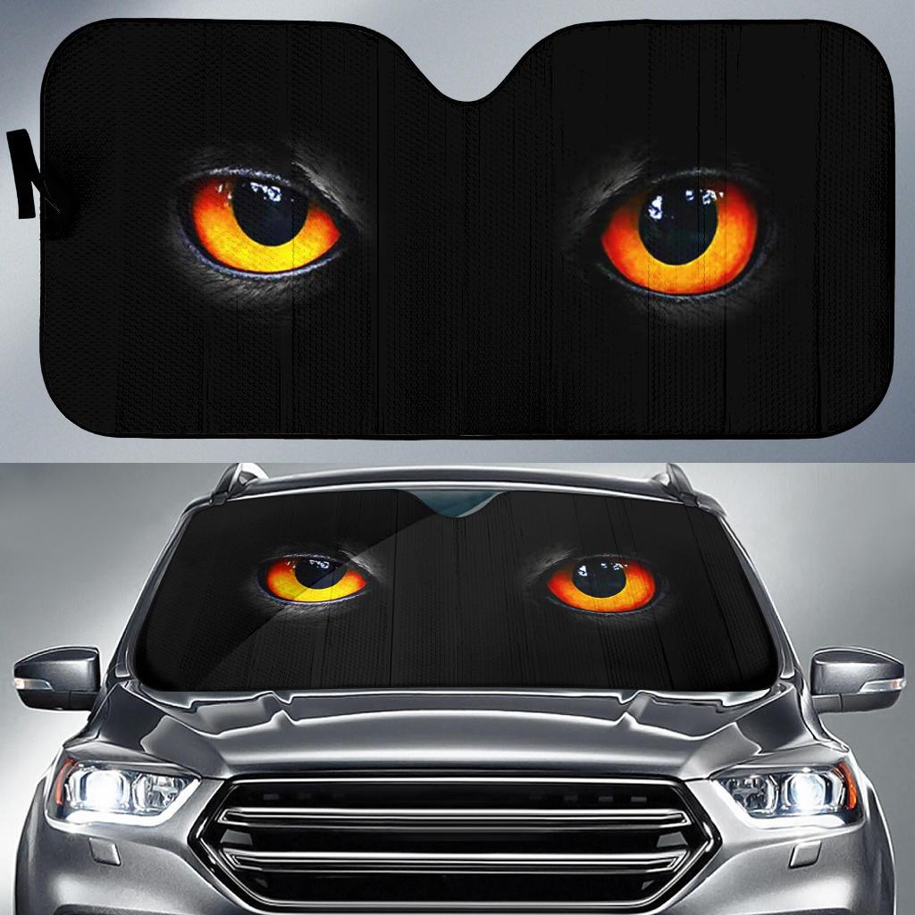 Black Cat Eyes Car Sun Shades Windshield Accessories Decor Gift Nearkii