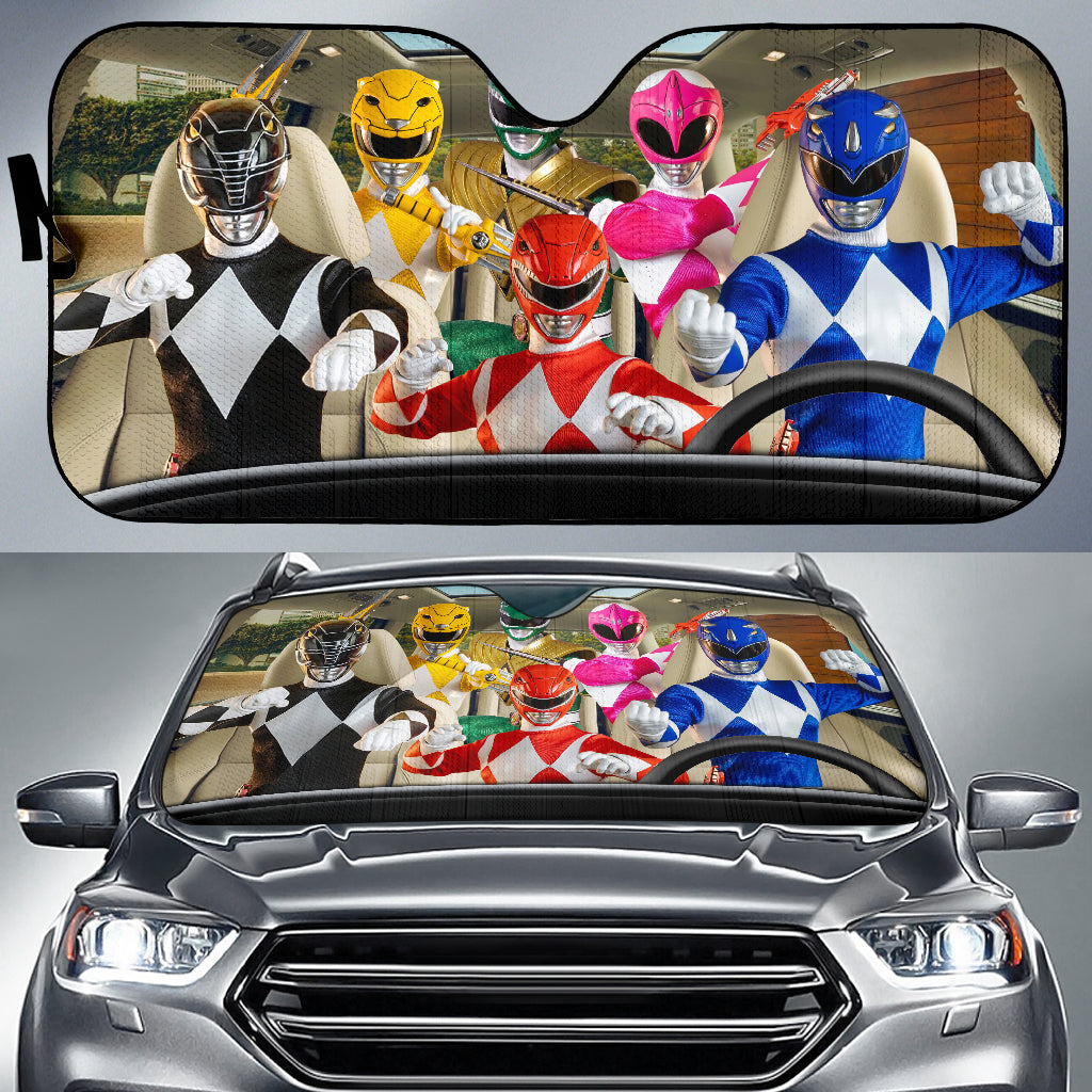 Power Rangers Driving Car Auto Sunshades Nearkii