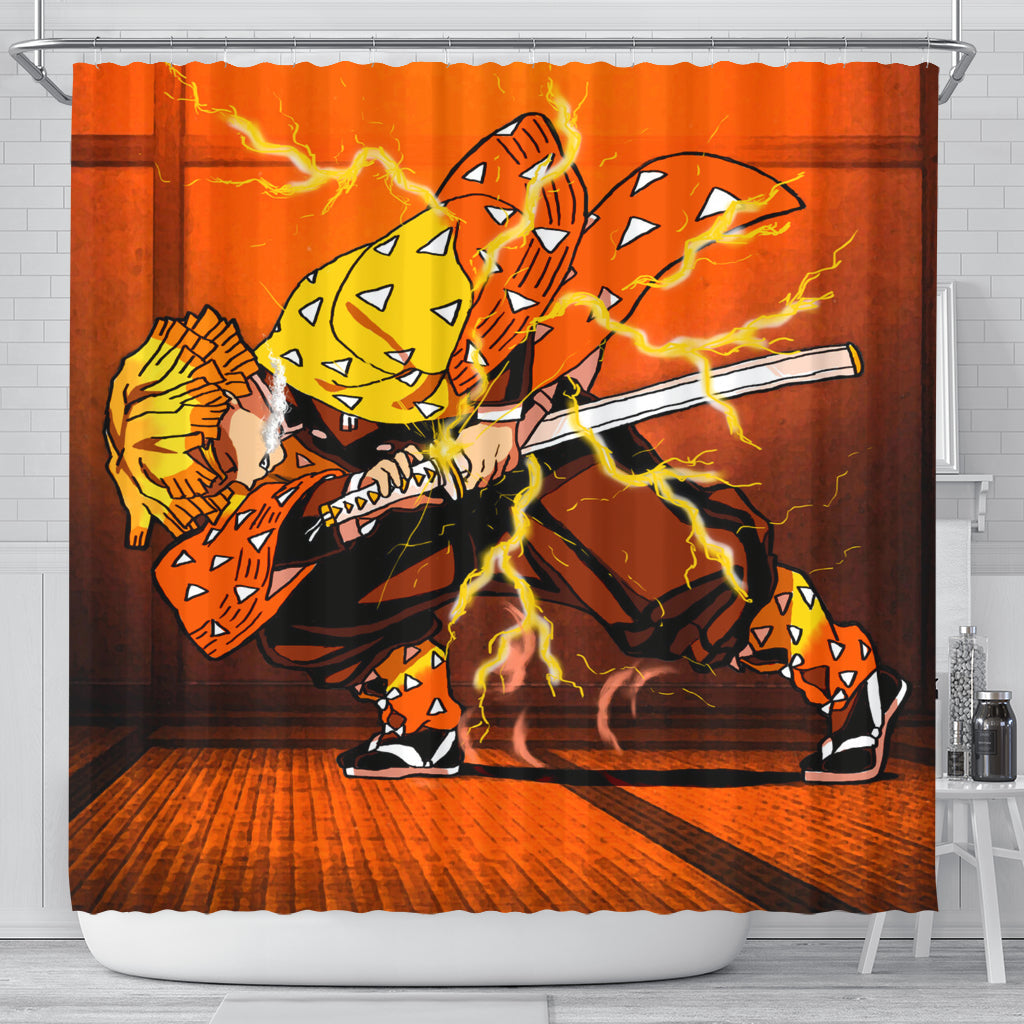 Zenitsu Demon Slayer Shower Curtain Nearkii