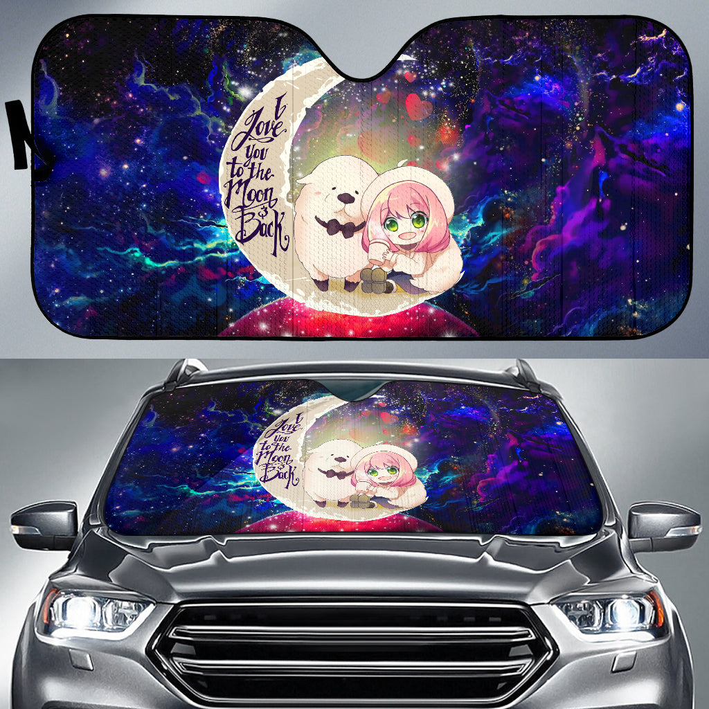 Anya Spy x Family Dog Love You To The Moon Galaxy Car Auto Sunshades Nearkii