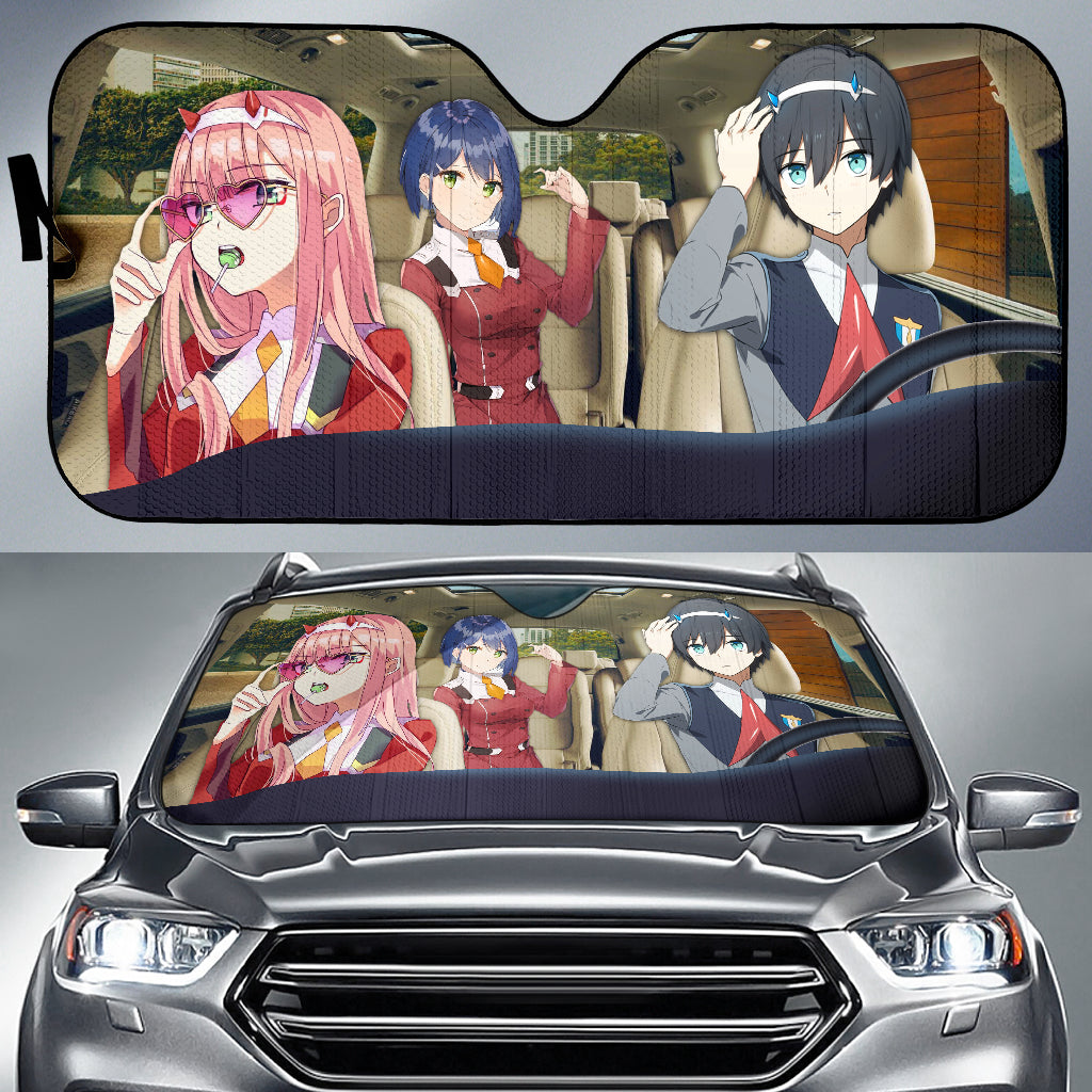 Darling In The Franxx Hiro Zero Two Ichigo Car Auto Sunshades Nearkii