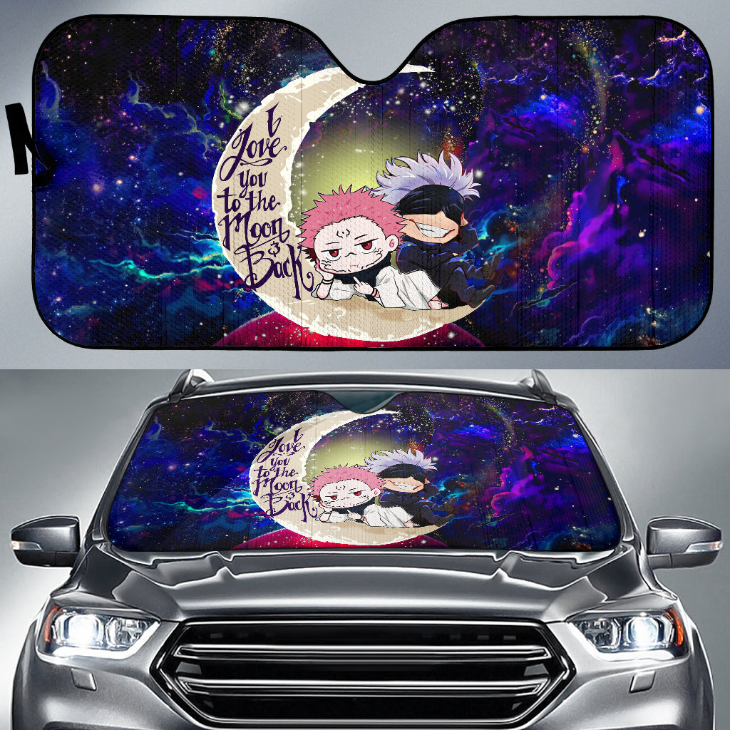 Jujutsu Kaisen Gojo Sakuna Chibi Anime Love You To The Moon Galaxy Car Auto Sunshades Nearkii