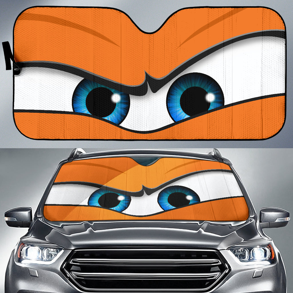 Orange Angry Eyes Car Auto Sun Shades Nearkii